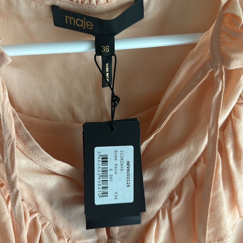 Maje Riava Ruffled Mini Dress size 36 - Picture 10 of 13